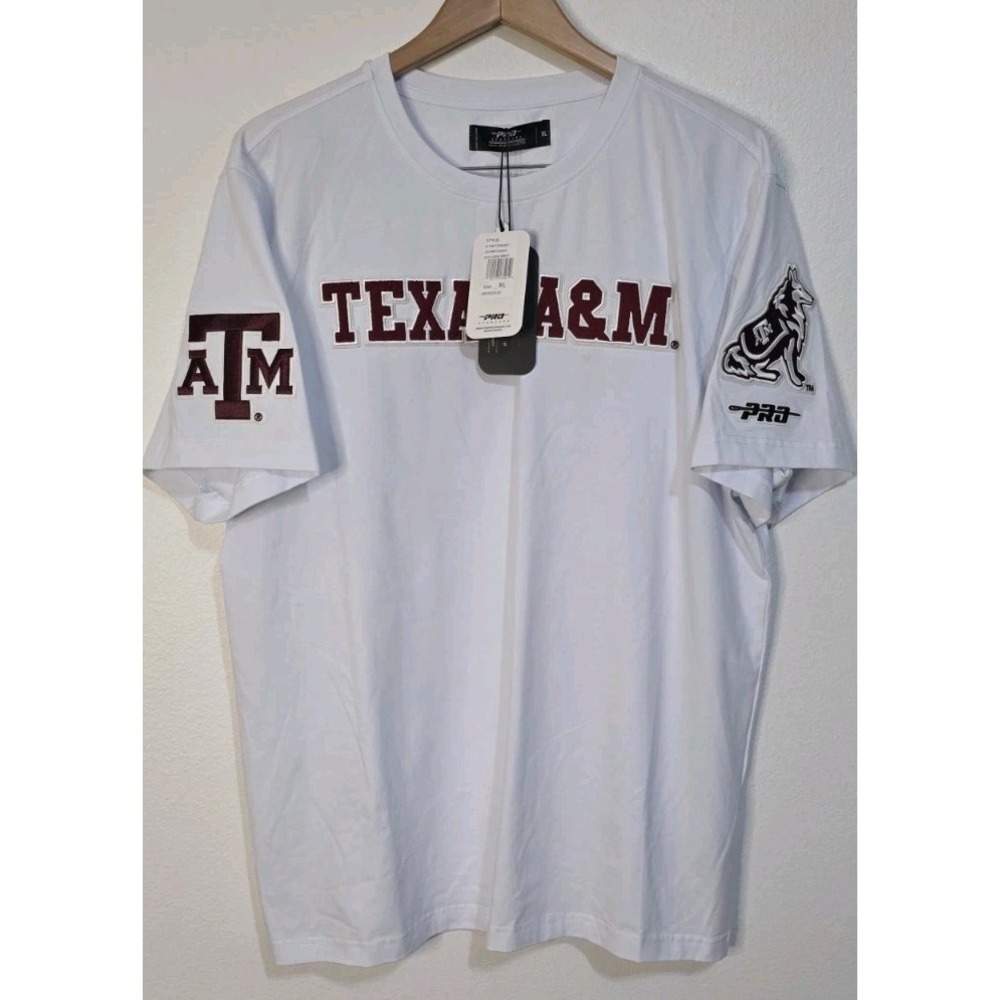 New Pro Standard White Texas A&M‎ College Men XL Sport Team Jersey Shirt Stretch